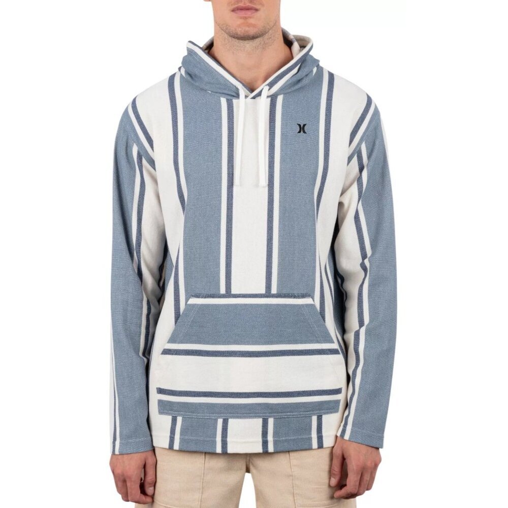 OG Hooded Poncho in Blue Combo